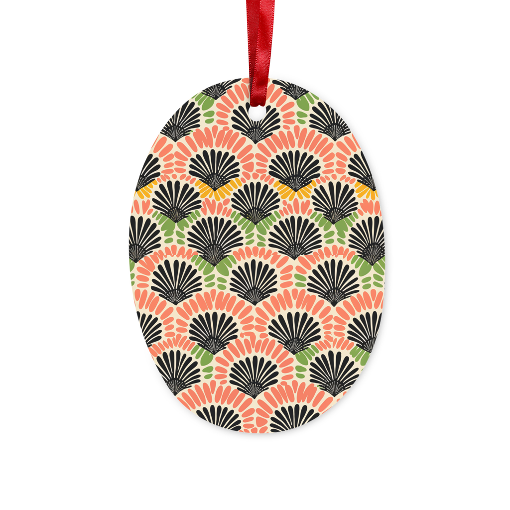 Adire Allure | African Wax Print | Ceramic Hanging Ornament