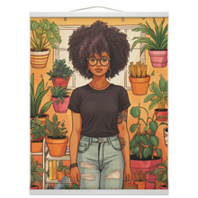 Load image into Gallery viewer, Plant Mom Collection | Tequlia Sunrise | Hanging Canvas Prints | Black Woman | By Her Beloved Plant Babies |
