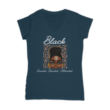 Load image into Gallery viewer, Black In Tech Collection | Black Innovator | Classic Women&#39;s V-Neck T-Shirt
