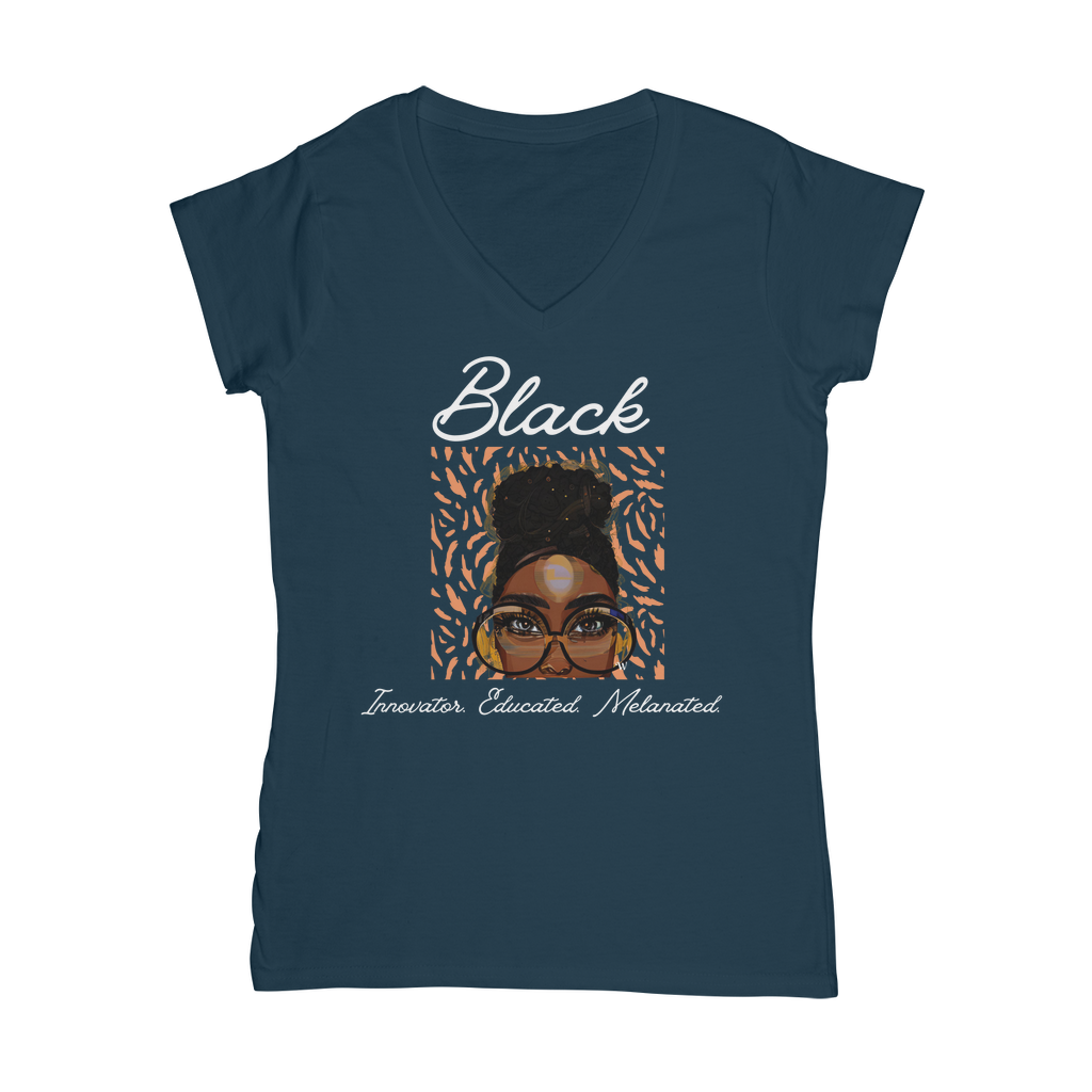 Black In Tech Collection | Black Innovator | Classic Women's V-Neck T-Shirt