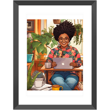 Load image into Gallery viewer, Black In Tech | Asha | Framed Prints
