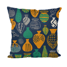 Load image into Gallery viewer, Venda Vibrance| African Wax Pattern| African Print Throw Pillow with Insert
