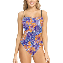 Load image into Gallery viewer, Unleash Your Radiance with this Gorgeous African Print Cut Out Swimsuit! |Ideal Gift for Black Queens!| Sizes 0-5X| Spaghetti Strap | Cut Out Sides| Swimsuit
