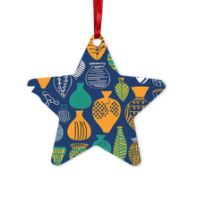 Load image into Gallery viewer, Venda Vibrance| African Wax Pattern| African Print Metal Hanging Ornament
