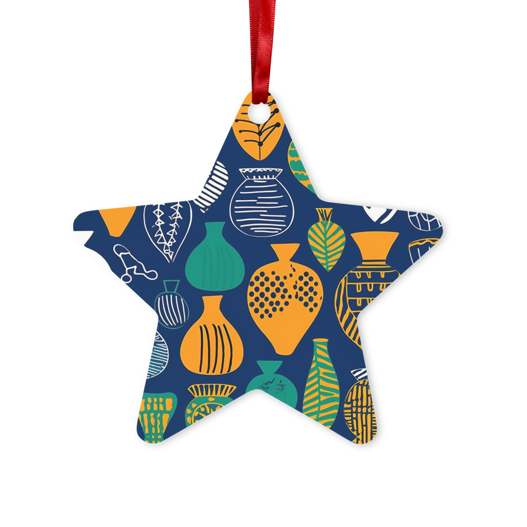 Venda Vibrance| African Wax Pattern| African Print Metal Hanging Ornament