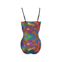 Load image into Gallery viewer, Unleash Your Radiance with this Gorgeous African Print Cut Out Swimsuit! |Ideal Gift for Black Queens!| Sizes 0-5X| Spaghetti Strap | Cut Out Sides| Swimsuit
