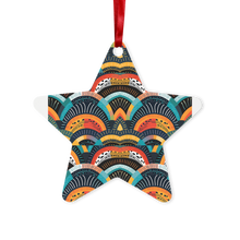 Load image into Gallery viewer, Zulu Warrior | African Wax print| Metal Hanging Ornament
