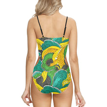 Load image into Gallery viewer, Unleash Your Radiance with this Gorgeous African Print Cut Out Swimsuit! |Ideal Gift for Black Queens!| Sizes 0-5X| Spaghetti Strap | Cut Out Sides| Swimsuit
