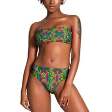 Load image into Gallery viewer, Womens&#39;s African Print | Two Piece Bikini Swimsuit| African Wax print| Bandu top|  up to 2x
