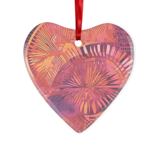 Load image into Gallery viewer, Serengeti Sunset | African Wax Print | Glass Hanging Ornament
