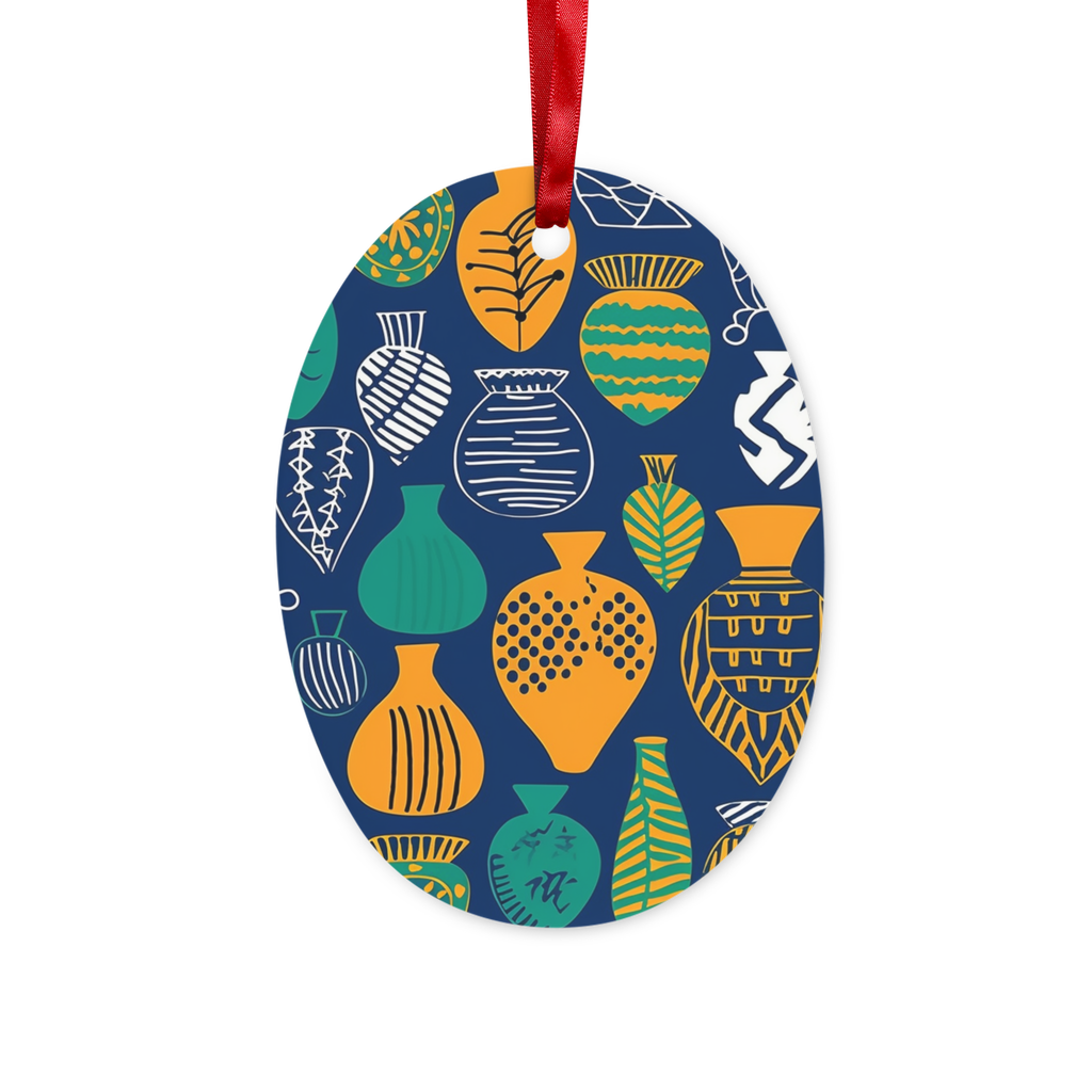 Venda Vibrance| African Wax Pattern| African Print Ceramic Hanging Ornament