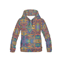 Load image into Gallery viewer, African Wax Print Youth All Over Print Hoodie (USA Size)
