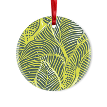 Load image into Gallery viewer, | Shweshwe Splendor | African Wax Print | Glass Hanging Ornament
