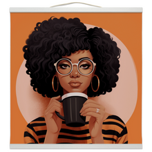 Load image into Gallery viewer, Coffee Break Collection|  Jamila |  Hanging Canvas | Black Women art |
