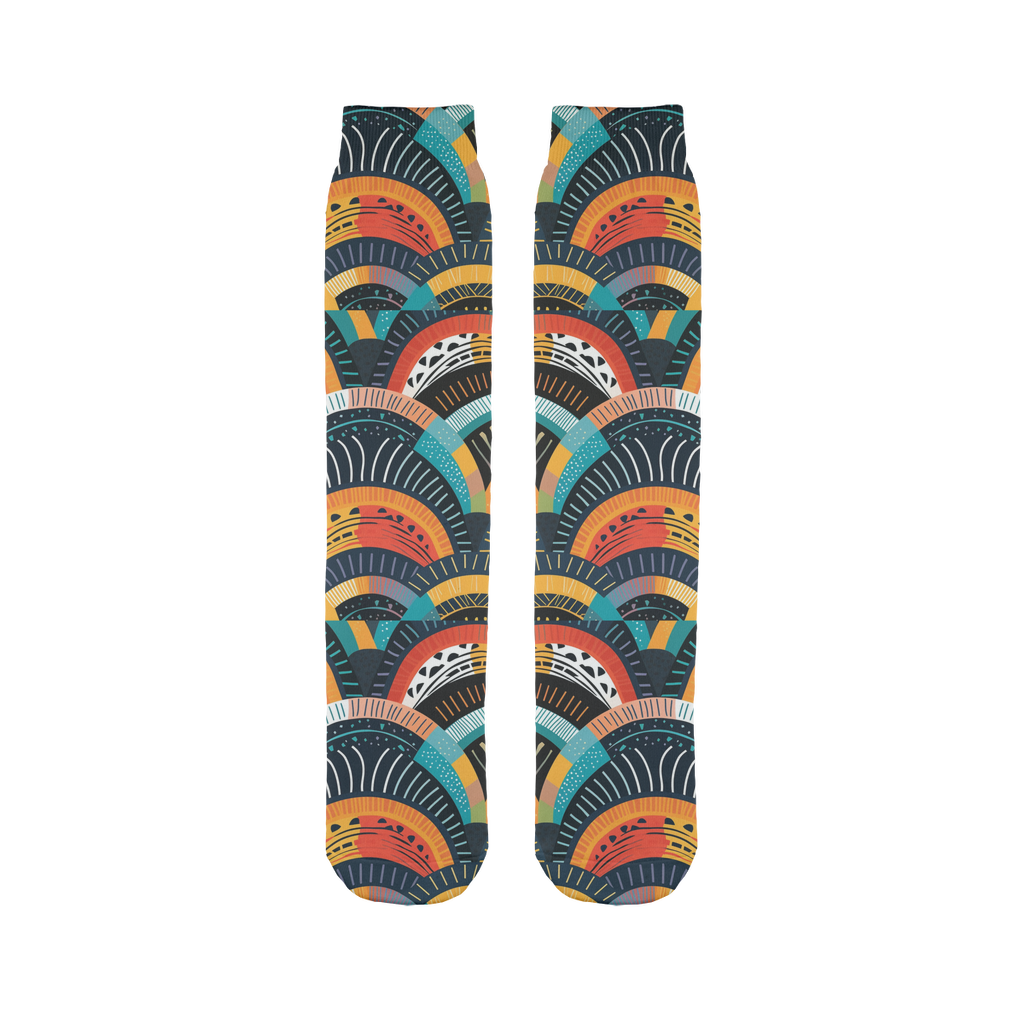 Zulu Warrior | African Wax print| | Tube Sock |