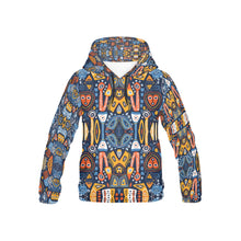 Load image into Gallery viewer, African Wax Print Youth All Over Print Hoodie (USA Size)
