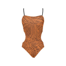 Load image into Gallery viewer, Unleash Your Radiance with this Gorgeous African Print Cut Out Swimsuit! |Ideal Gift for Black Queens!| Sizes 0-5X| Spaghetti Strap | Cut Out Sides| Swimsuit
