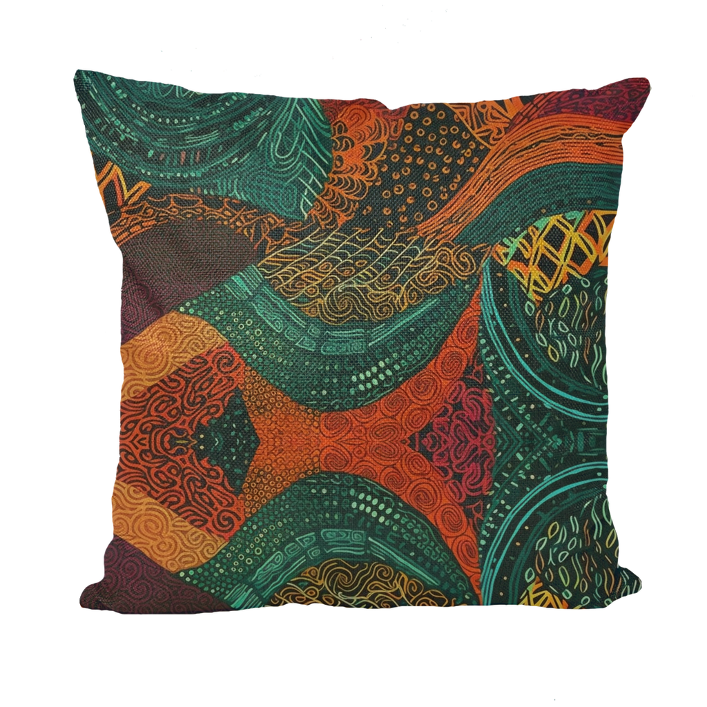 Kente Kaleidoscope| African Wax Print | African Pattern| Throw Pillow with Insert