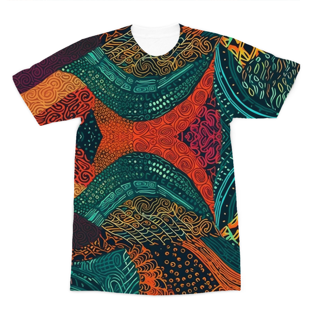 Kente Kaleidoscope| African Wax Print | African Pattern| Premium Adult T-Shirt