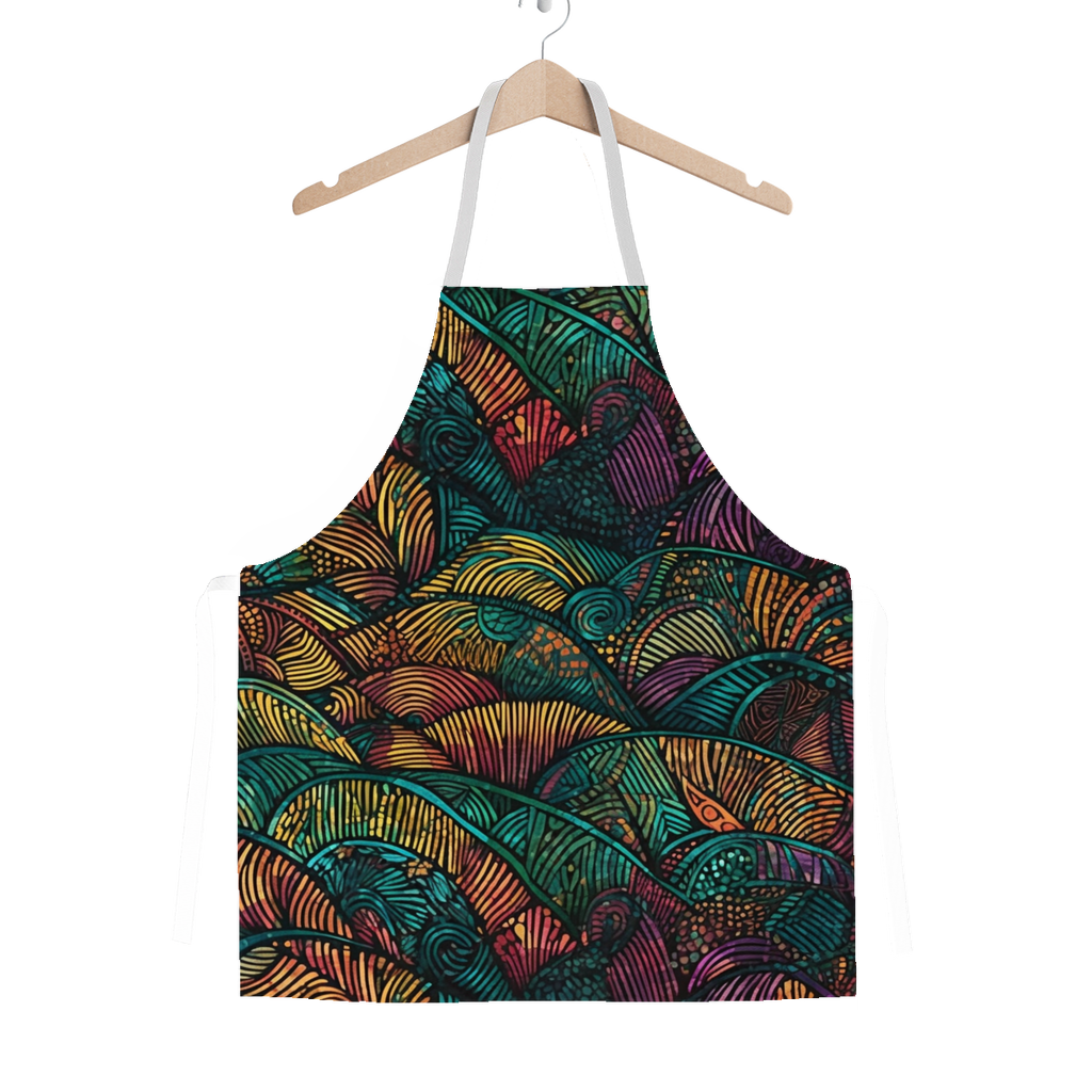 Enchanting African Print Ankara Wavy Patterns Classic Adult Apron