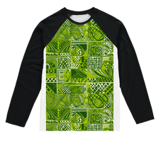 Load image into Gallery viewer, Sankofa Splendor | African Wax Print | Sublimation Baseball Long Sleeve T-Shirt
