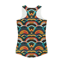 Load image into Gallery viewer, Zulu Warrior | African Wax print|  Women Performance Yoga Tank Top
