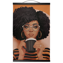 Load image into Gallery viewer, Coffee Break Collection|  Jamila |  Hanging Canvas | Black Women art |
