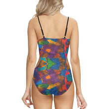 Load image into Gallery viewer, Unleash Your Radiance with this Gorgeous African Print Cut Out Swimsuit! |Ideal Gift for Black Queens!| Sizes 0-5X| Spaghetti Strap | Cut Out Sides| Swimsuit
