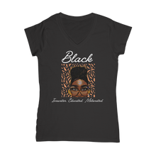 Load image into Gallery viewer, Black In Tech Collection | Black Innovator | Classic Women&#39;s V-Neck T-Shirt
