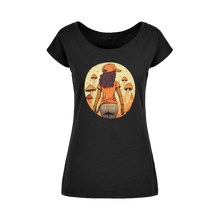 Load image into Gallery viewer, Mushroom Magic | Black Girl Wonder Lust | Wide Neck Womens T-Shirt XS-5XL
