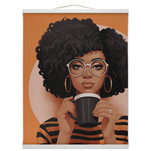 Load image into Gallery viewer, Coffee Break Collection|  Jamila |  Hanging Canvas | Black Women art |
