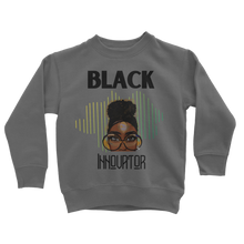 Load image into Gallery viewer, Melon Magic: Black Innovator Classic Kids Sweatshirt - Style, Comfort, and Quality Combined
