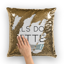 Load image into Gallery viewer, Girls Do It Better Sequin Cushion Cover
