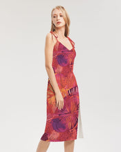 Load image into Gallery viewer, Serengeti Sunset| Women&#39;s Tie Strap Split Dress|
