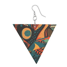 Load image into Gallery viewer, African Triangle Wood Earrings
