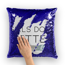 Load image into Gallery viewer, Girls Do It Better Sequin Cushion Cover
