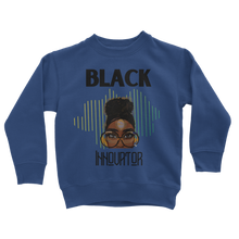 Load image into Gallery viewer, Melon Magic: Black Innovator Classic Kids Sweatshirt - Style, Comfort, and Quality Combined
