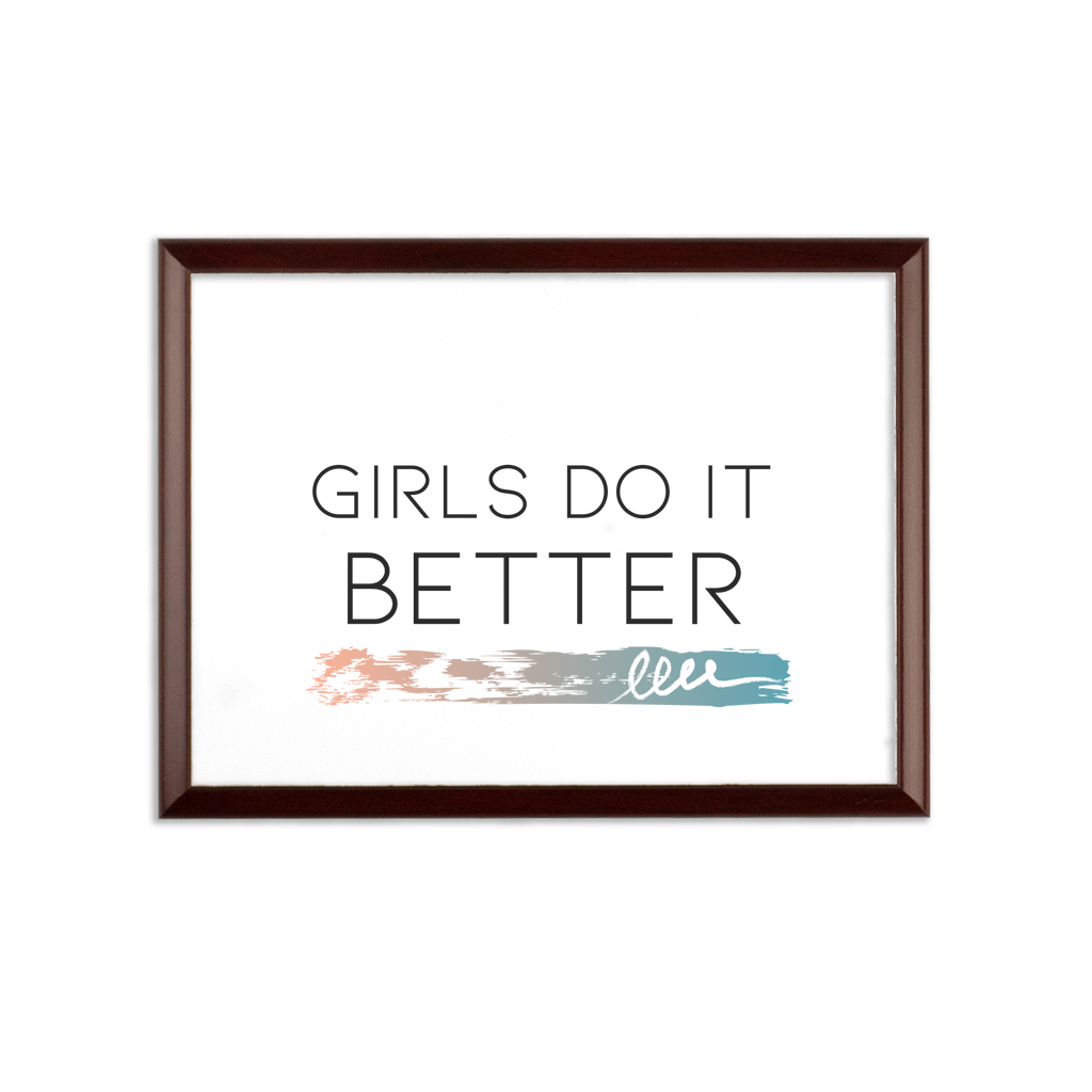 Girls Do It Better Sublimation Wall Plaque