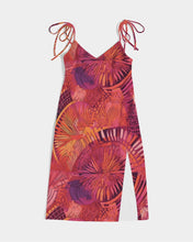 Load image into Gallery viewer, Serengeti Sunset| Women&#39;s Tie Strap Split Dress|
