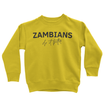 Load image into Gallery viewer, Zambians Do It Better Classic Kids Sweatshirt
