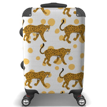 Load image into Gallery viewer, Cheetah White Rolling Suitcase
