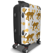 Load image into Gallery viewer, Cheetah White Rolling Suitcase
