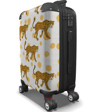 Load image into Gallery viewer, Cheetah White Rolling Suitcase
