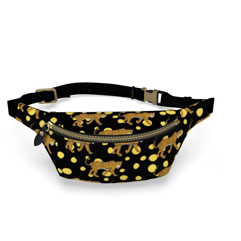 Cheetah  Black Fanny Pack