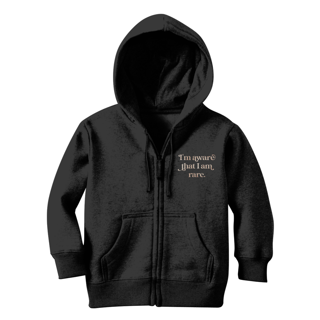 I am Aware I am Rare Classic Kids Zip Hoodie