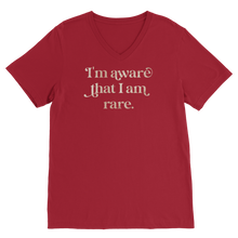 Load image into Gallery viewer, I am Aware I am Rare Premium V-Neck T-Shirt
