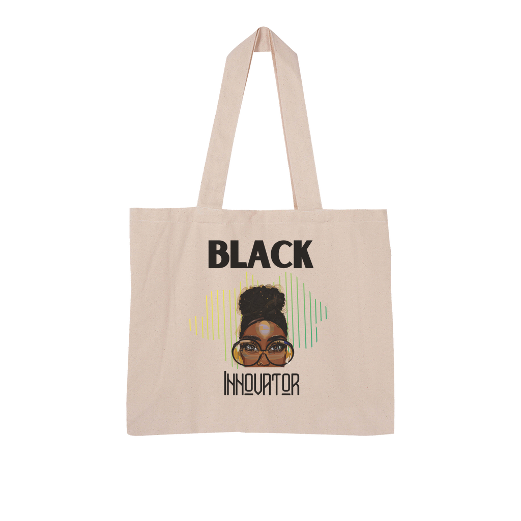 Black Innovator- Melon Magic Large Organic Tote Bag