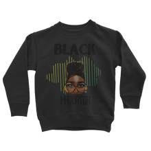 Load image into Gallery viewer, Melon Magic: Black Innovator Classic Kids Sweatshirt - Style, Comfort, and Quality Combined
