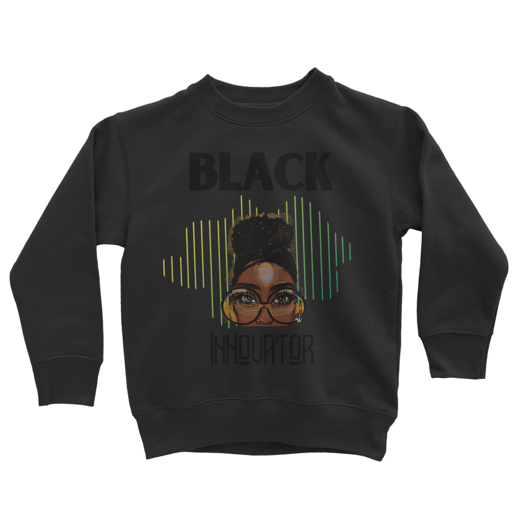 Melon Magic: Black Innovator Classic Kids Sweatshirt - Style, Comfort, and Quality Combined