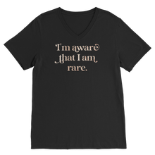 Load image into Gallery viewer, I am Aware I am Rare Premium V-Neck T-Shirt
